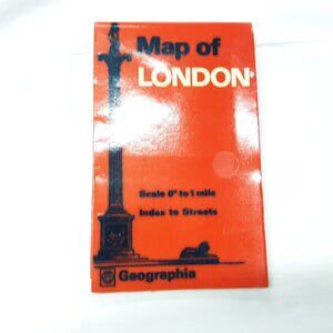 Vintage Geographia Map of London Index Of Streets